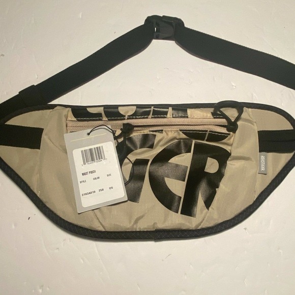 ASICS Bag Asics Waist Pouch Fanny Pack Beige Strap - Picture 2 of 6
